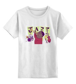 Заказать детскую футболку в Москве. Детская футболка классическая унисекс Джаз (jazz) от fanart - готовые дизайны и нанесение принтов.
