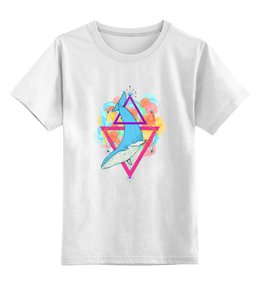 Заказать детскую футболку в Москве. Детская футболка классическая унисекс Кит и краски от THE_NISE  - готовые дизайны и нанесение принтов.