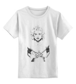 Заказать детскую футболку в Москве. Детская футболка классическая унисекс Мадонна от CoolDesign - готовые дизайны и нанесение принтов.