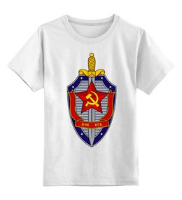 Заказать детскую футболку в Москве. Детская футболка классическая унисекс КГБ  от Leichenwagen - готовые дизайны и нанесение принтов.