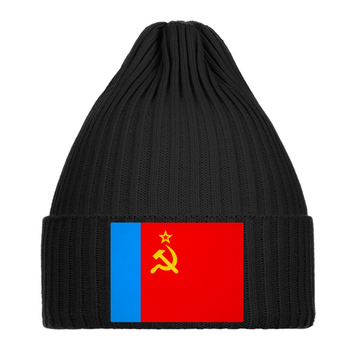 Заказать головной убор в Москве. Шапка вязаная Флаг РСФСР от ГПМНпR'n'R - готовые дизайны и нанесение принтов.