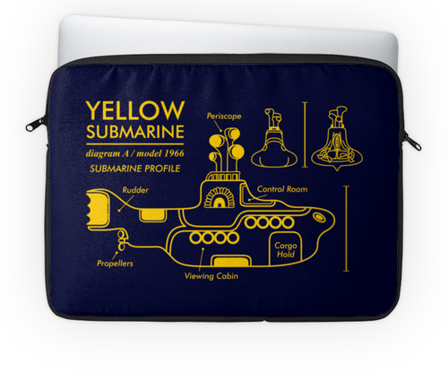Заказать чехол для ноутбука в Москве. Чехол для ноутбука 14" Yellow Submarine от geekbox - готовые дизайны и нанесение принтов.