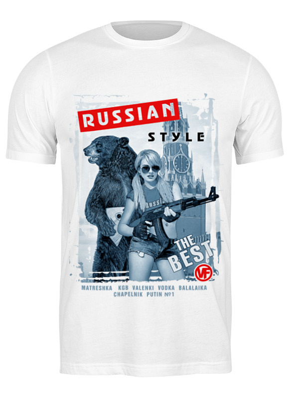 Printio Футболка классическая большого размера Русский стиль детская футболка медведь с балалайкой 116 белый