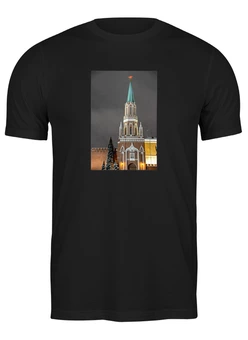Заказать одежду больших размеров в Москве. Футболка классическая большого размера Никольская башня от Anstey  - готовые дизайны и нанесение принтов.