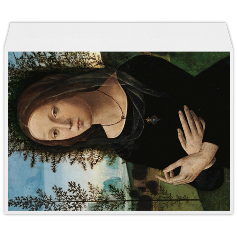 Printio Конверт большой С4 Портрет молодой женщины (лоренцо креди) стол skyland cd 1459 бургунди 1360х600х784мм