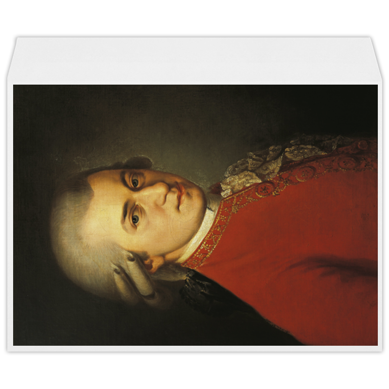 Printio Конверт большой С4 Портрет вольфганга амадея моцарта (кисти крафт)