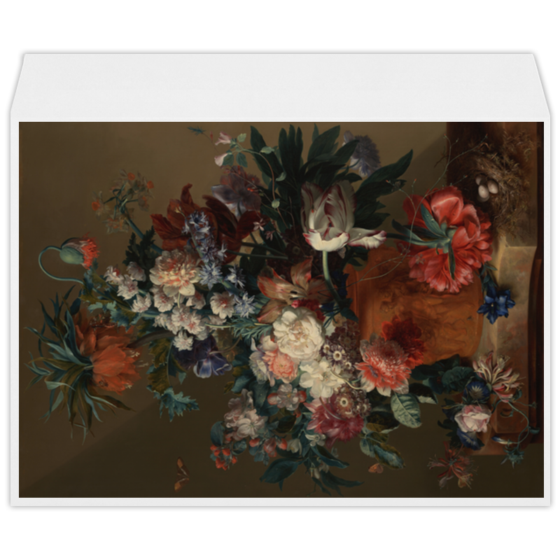 Printio Конверт большой С4 Ваза с цветами (ян ван хёйсум) printio блокнот ваза с цветами ян ван хёйсум