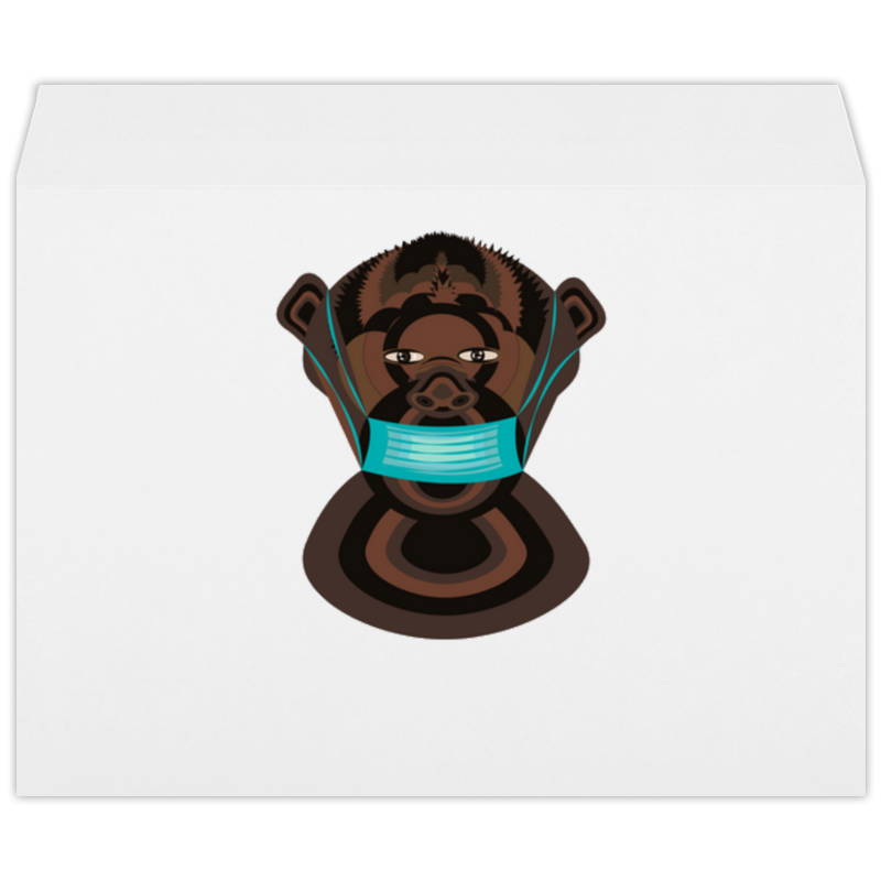 Printio Конверт большой С4 шимпанзе в маске фото