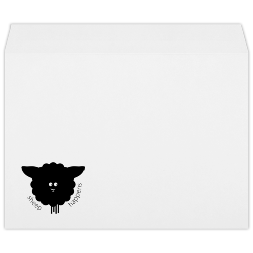 Заказать конверт в Москве. Конверт большой С4 Round Sheep от Ugen - готовые дизайны и нанесение принтов.