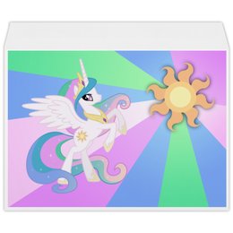 Заказать конверт в Москве. Конверт большой С4 Princess Celestia Color Line от shadow_dash - готовые дизайны и нанесение принтов.