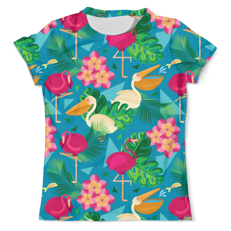 Printio Футболка с полной запечаткой большого размера Тропическое лето мужская футболка тропическое лето влюбленные попугаи xl желтый