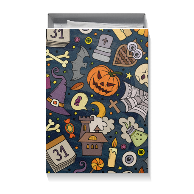 Printio Коробка для футболок Хэллоуин 25 люминесцентных шаров в виде тыквы летучей мыши