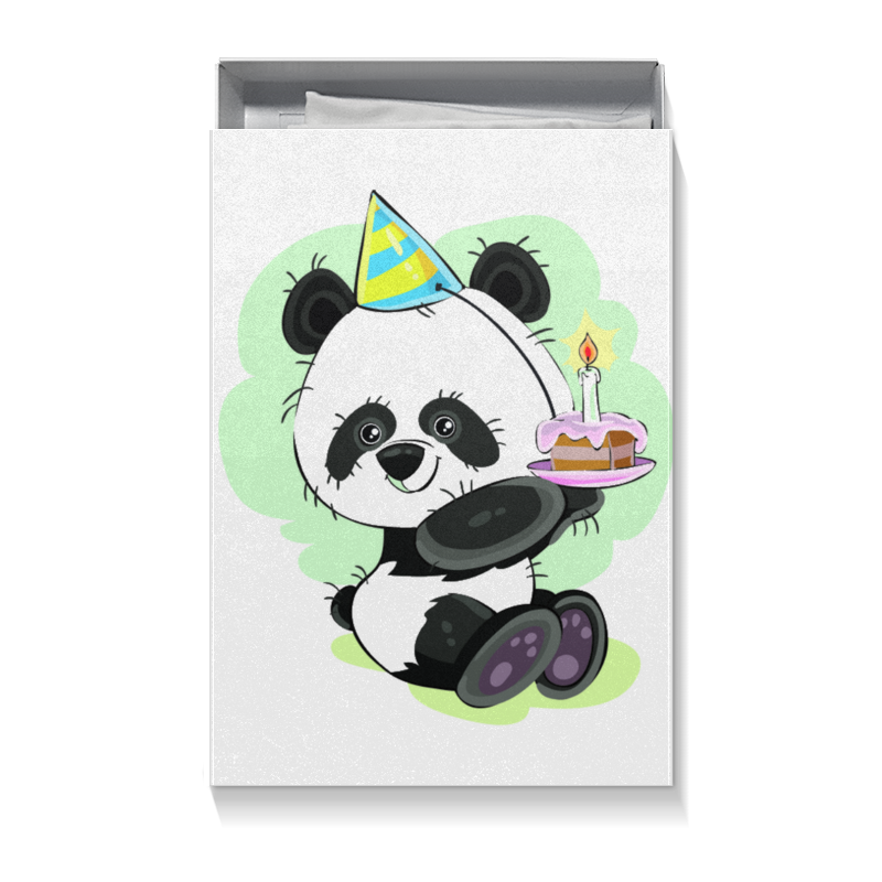Printio Коробка для футболок Панда поздравляет! испанский счастливый день рождения feliz cumplieanos торт topper золотые буквы торт topper для детей день рождения торт