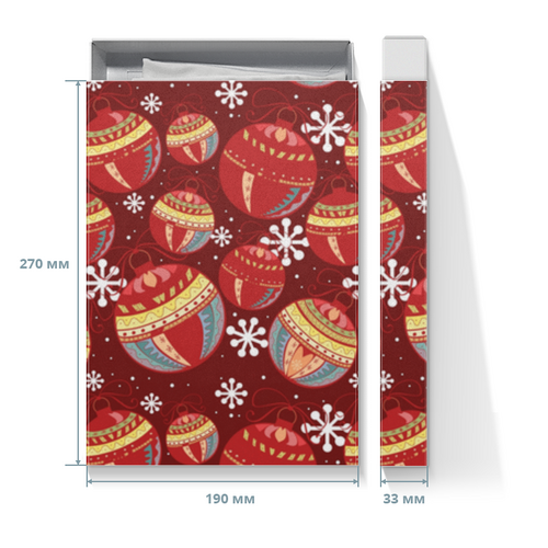 Заказать подарочную упаковку в Москве. Коробка для футболок Новый год от FireFoxa - готовые дизайны и нанесение принтов.