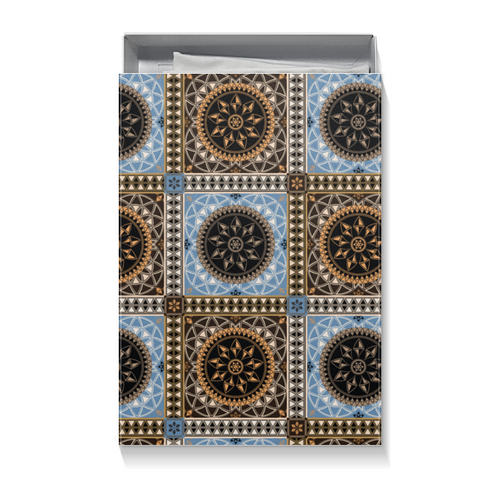 Заказать подарочную упаковку в Москве. Коробка для футболок Мозаичный орнамент от IrinkaArt  - готовые дизайны и нанесение принтов.