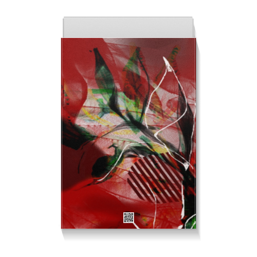 Заказать подарочную упаковку в Москве. Коробка для футболок Огненно-цветочная абстракция от Anna Lomachenko - готовые дизайны и нанесение принтов.