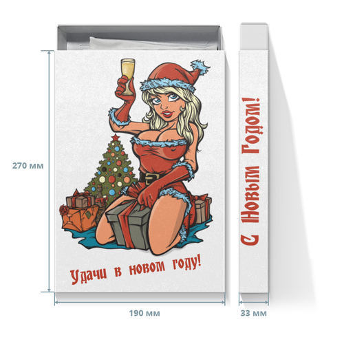 Заказать подарочную упаковку в Москве. Коробка для футболок С новым годом! от Chance777 - готовые дизайны и нанесение принтов.