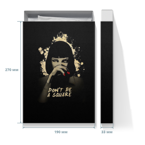 Заказать подарочную упаковку в Москве. Коробка для футболок Pulp Fiction (Ума Турман) от Аня Лукьянова - готовые дизайны и нанесение принтов.