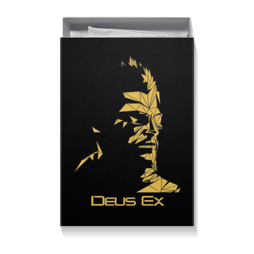 Заказать подарочную упаковку в Москве. Коробка для футболок Deus Ex от GeekFox  - готовые дизайны и нанесение принтов.