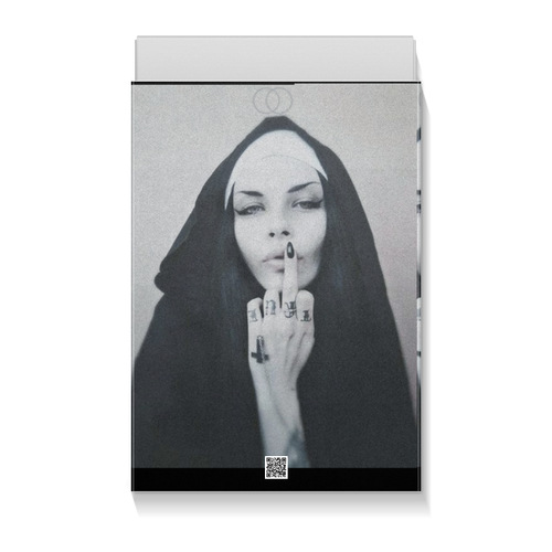 Заказать подарочную упаковку в Москве. Коробка для футболок Nun - 1 от Vladec11 - готовые дизайны и нанесение принтов.