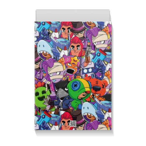 Заказать подарочную упаковку в Москве. Коробка для футболок BRAWL STARS от geekbox - готовые дизайны и нанесение принтов.