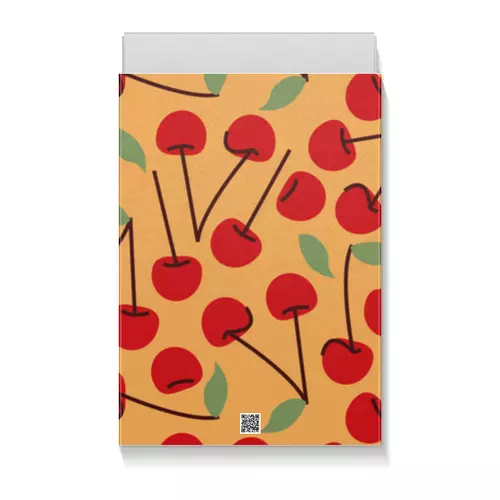 Заказать подарочную упаковку в Москве. Коробка для футболок вишня от Татьяна Косинская - готовые дизайны и нанесение принтов.