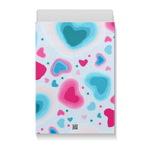 Заказать подарочную упаковку в Москве. Коробка для футболок Любящие сердца  от IrinkaArt  - готовые дизайны и нанесение принтов.