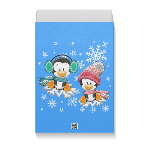 Заказать подарочную упаковку в Москве. Коробка для футболок Пингвин зимой от Ирина - готовые дизайны и нанесение принтов.