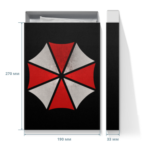 Заказать подарочную упаковку в Москве. Коробка для футболок Umbrella от GeekFox  - готовые дизайны и нанесение принтов.