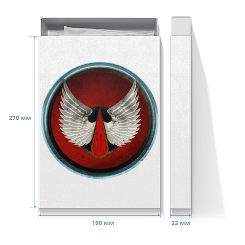 Заказать подарочную упаковку в Москве. Коробка для футболок Blood Angels от GeekFox  - готовые дизайны и нанесение принтов.