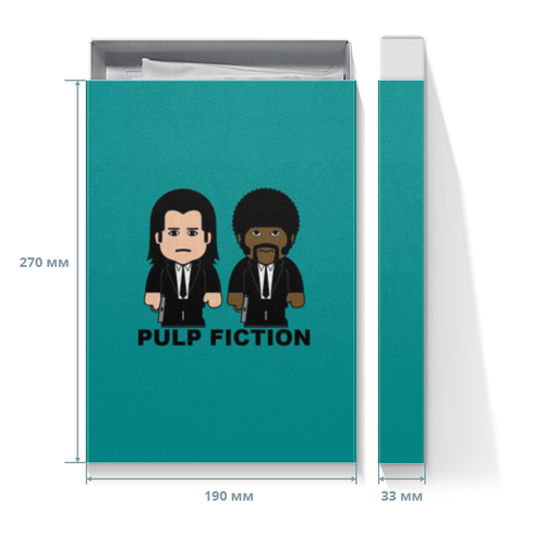 Заказать подарочную упаковку в Москве. Коробка для футболок Pulp Fiction от Аня Лукьянова - готовые дизайны и нанесение принтов.