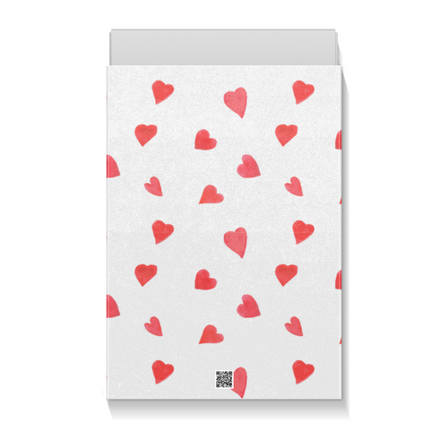 Заказать подарочную упаковку в Москве. Коробка для футболок Сердечки от FireFoxa - готовые дизайны и нанесение принтов.