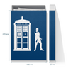 Заказать подарочную упаковку в Москве. Коробка для футболок Доктор Кто от GeekFox  - готовые дизайны и нанесение принтов.