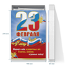 Заказать подарочную упаковку в Москве. Коробка для футболок Поздравление с 23 февраля от Apfelbaum - готовые дизайны и нанесение принтов.