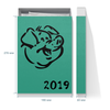 Заказать подарочную упаковку в Москве. Коробка для футболок год Свиньи 2019 от Apfelbaum - готовые дизайны и нанесение принтов.