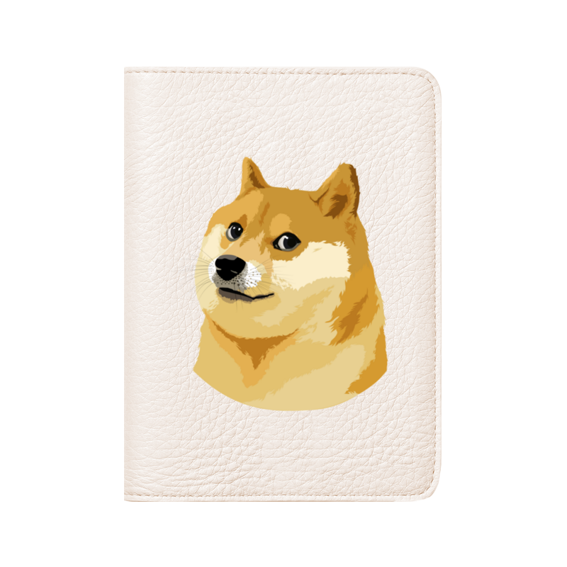 Printio Кожаная обложка для паспорта Doge