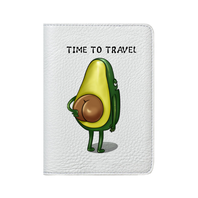Printio Кожаная обложка для паспорта Time to travel 🧳 🥑