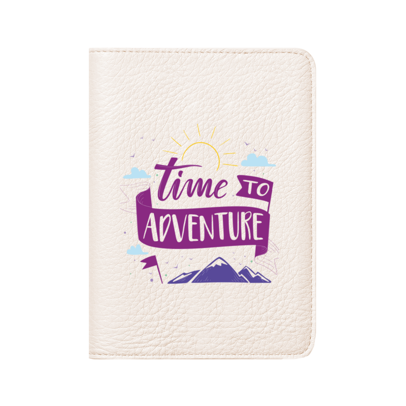 Printio Кожаная обложка для паспорта Время для путешествий venera обложка для паспорта цвет бежевый