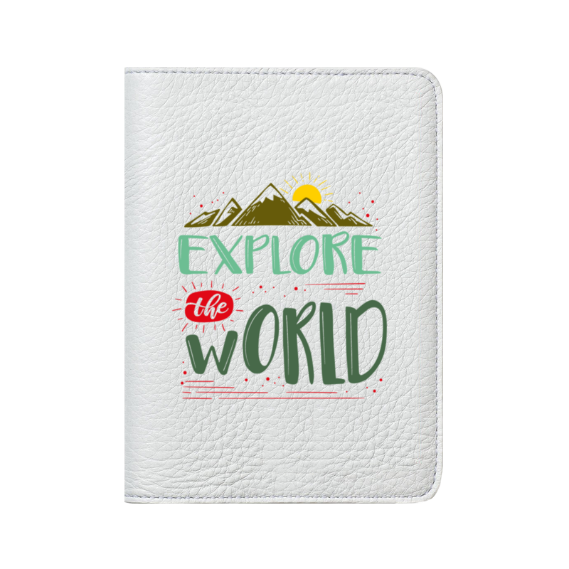 Printio Кожаная обложка для паспорта Исследуй этот мир