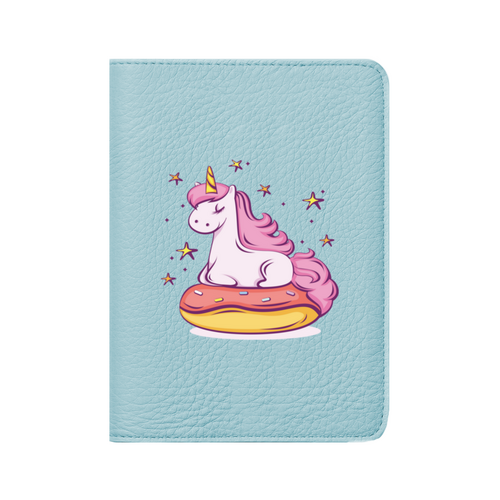 Заказать обложку для паспорта в Москве. Кожаная обложка для паспорта Unicorn Donut от Jimmy Flash - готовые дизайны и нанесение принтов.