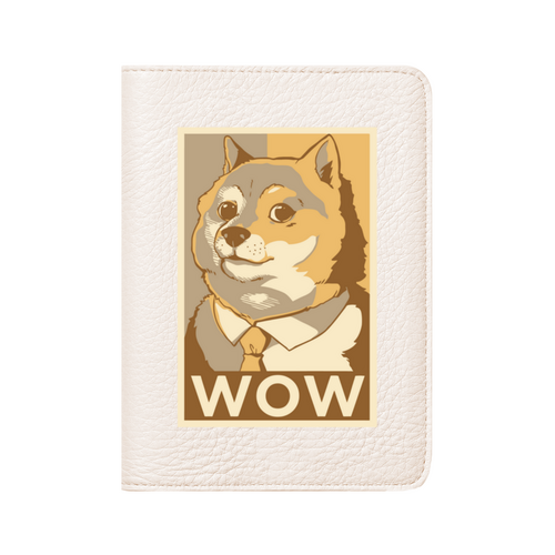 Заказать обложку для паспорта в Москве. Кожаная обложка для паспорта Doge  от Jimmy Flash - готовые дизайны и нанесение принтов.