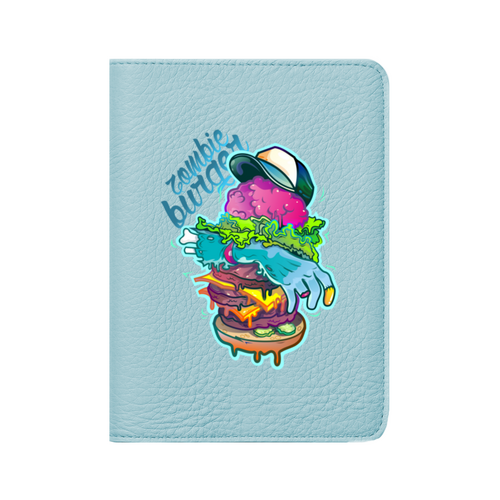 Заказать обложку для паспорта в Москве. Кожаная обложка для паспорта Zombie Burger от Jimmy Flash - готовые дизайны и нанесение принтов.