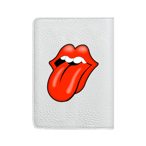 Заказать обложку для паспорта в Москве. Кожаная обложка для паспорта The Rolling Stones от Jimmy Flash - готовые дизайны и нанесение принтов.