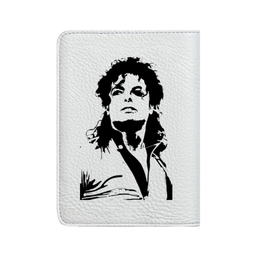 Заказать обложку для паспорта в Москве. Кожаная обложка для паспорта MICHAEL JACKSON от Phoenix-W  - готовые дизайны и нанесение принтов.