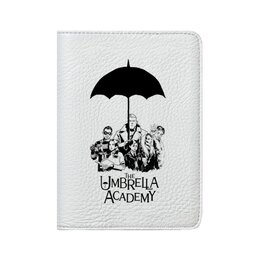 Заказать обложку для паспорта в Москве. Кожаная обложка для паспорта UMBRELLA ACADEMY от robus - готовые дизайны и нанесение принтов.