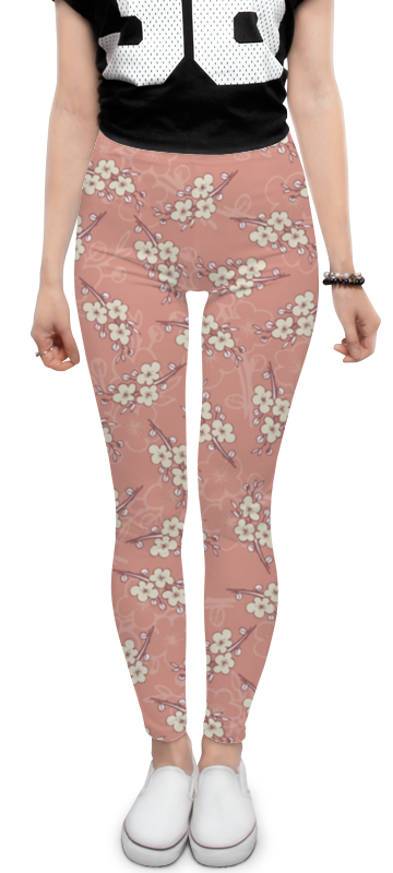 Printio Леггинсы Цветочный printio женские пижамные штаны ветки цветущей вишни