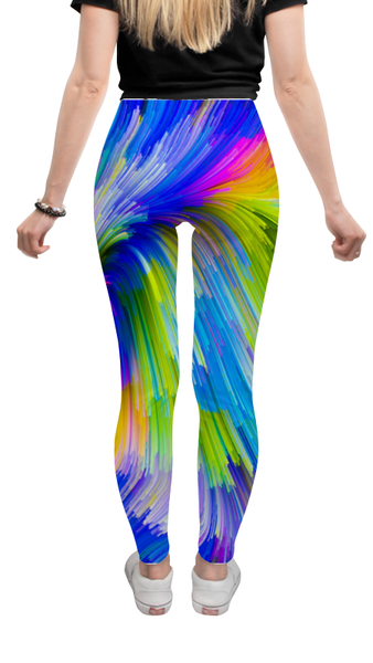 Заказать леггинсы и велосипедки в Москве. Леггинсы Abstract Rainbow от Дана Столыпина - готовые дизайны и нанесение принтов.
