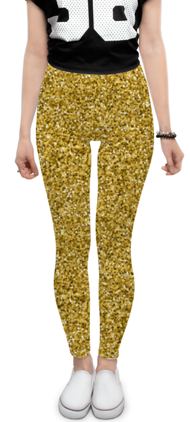 Заказать леггинсы и велосипедки в Москве. Леггинсы Золотой блеск от nadegda - готовые дизайны и нанесение принтов.