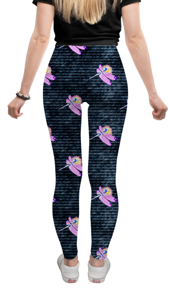 Заказать леггинсы и велосипедки в Москве. Леггинсы Стрекоза от Дана Столыпина - готовые дизайны и нанесение принтов.