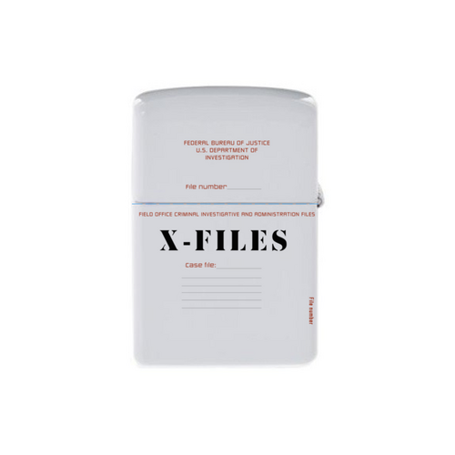 Заказать зажигалки в Москве. Зажигалка X-files от GeekFox  - готовые дизайны и нанесение принтов.